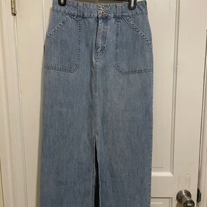 Sonoma Light Blue Denim Skirt 100% Cotton